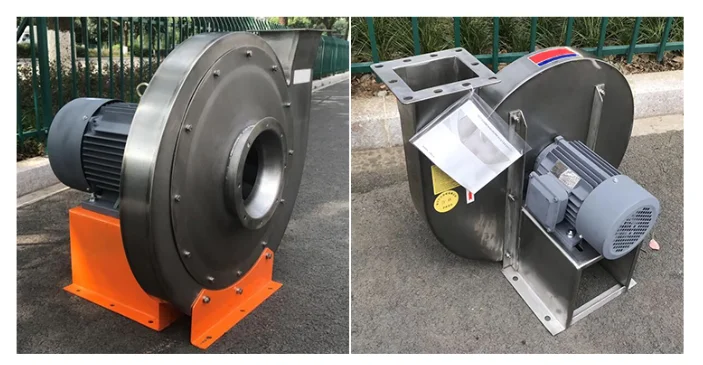 Взрывозащищенный промышленный центробежный вентилятор высокого давления из нержавеющей стали, моторный вентилятор 9-19