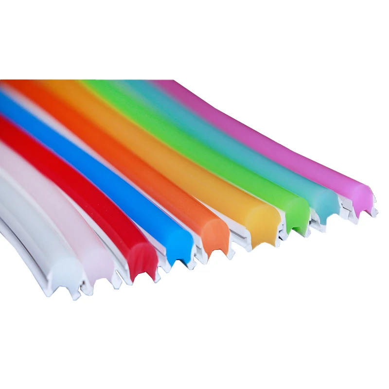 Waterproof 6mm 8mm Car Interior Led Neon Strip Lights Red Green Blue LED Neon Silicone Tube Strip