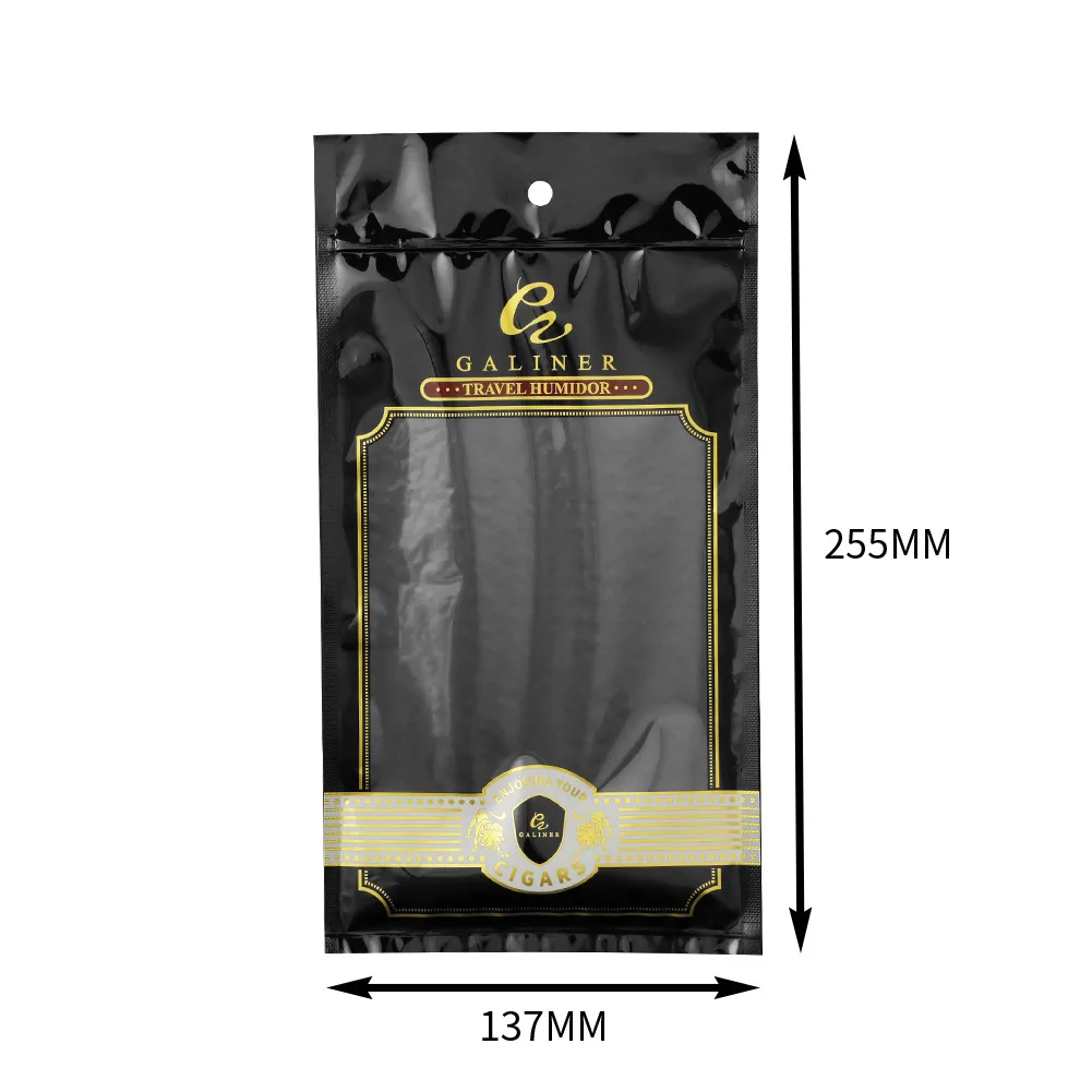 Cigar Hand Rolling Tobacco Custom Plastic Zipper Packaging Bag Pouch