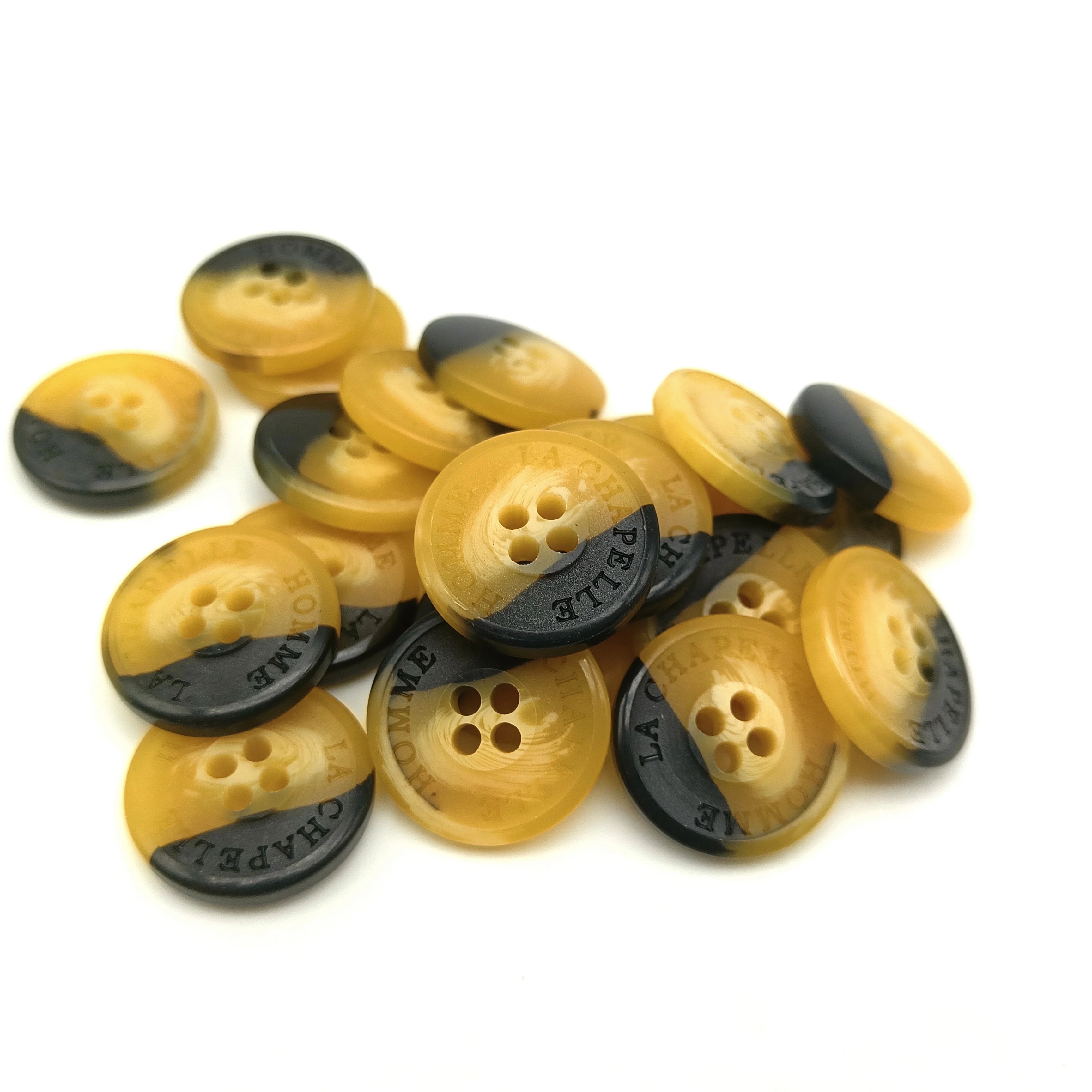 Custom 2022 popular 18L size 4 hole buttons resin button for the suit clothing