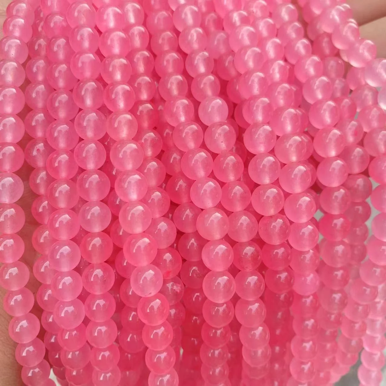Natural Round Jade Beads Crystal Quartz Stone Gem Stone Beads 6mm 8mm 10mm 12mm For Jewelry Making and bracelet DIY for gift