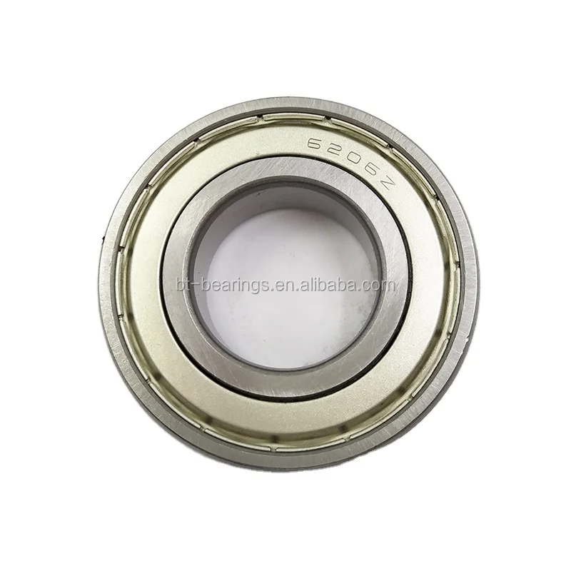 P6 (ABEC-3) deep groove ball bearing 6206 ZZ with dimension 30x62x16 mm