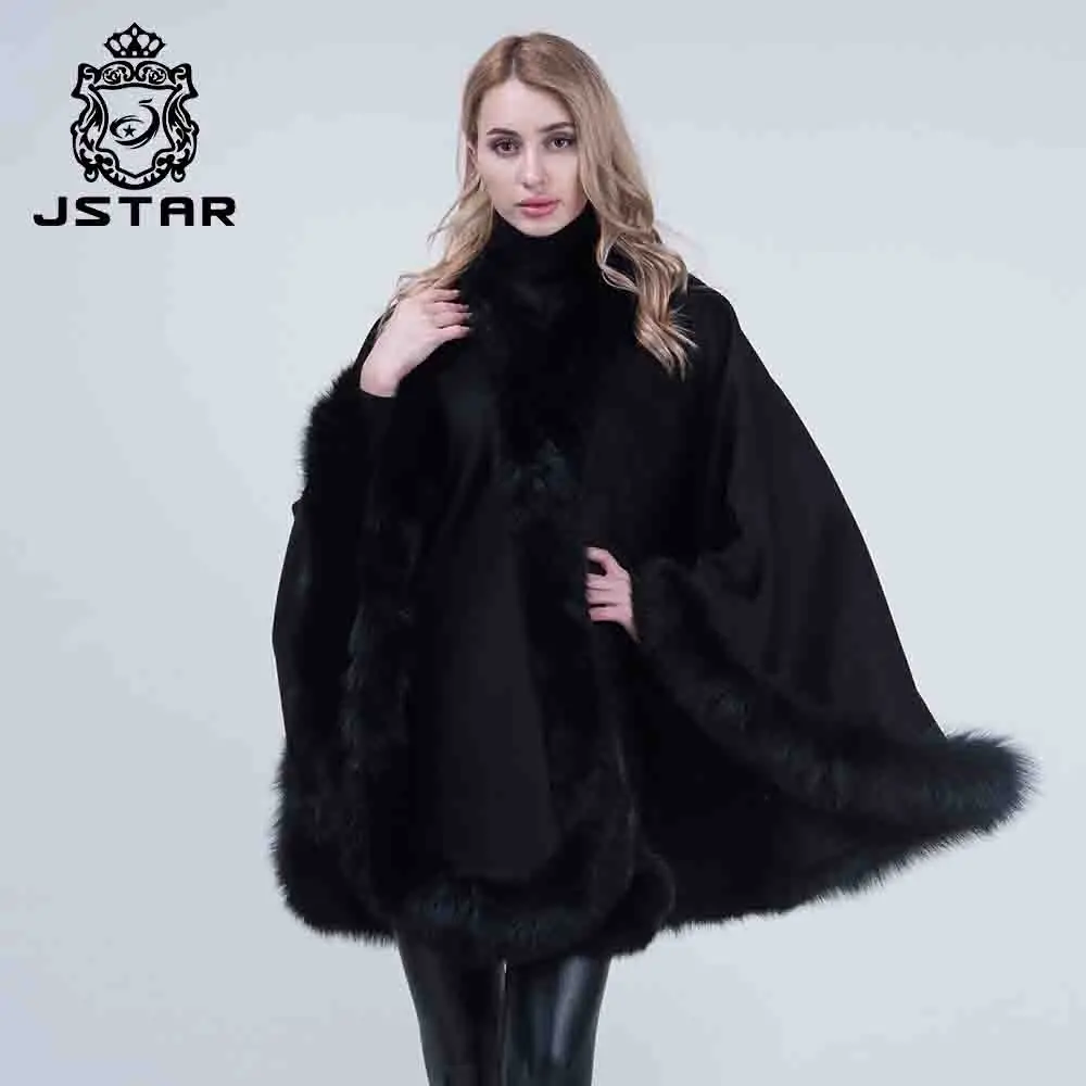 Зимние Модные теплые лисий мех воротники шаль для женщин накидка