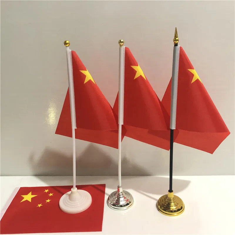 Indoor Flagpole Holder Factory Price Office Table Flag With Pole Gold Silver Flagpole Indoor Flag pole base