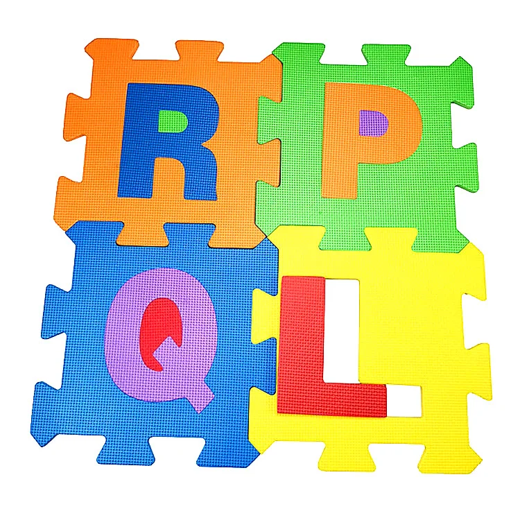Customized non slip interlocking foam mat letter eva foam children puzzle mat squares foam play mat for educational toddlers