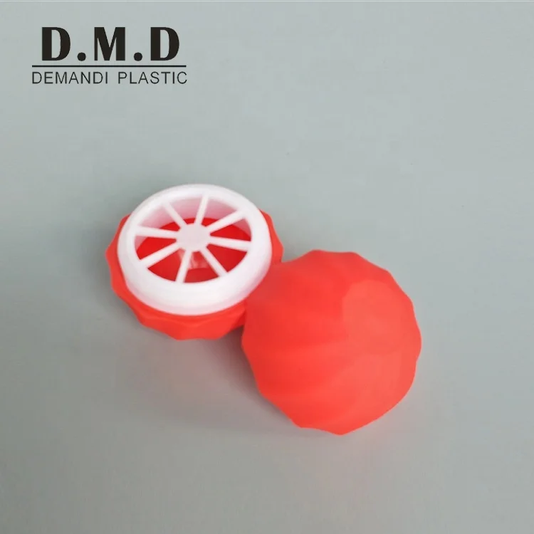 Wholesale hot sale pink black red blue green cute fancy ball shaped lip balm container packaging