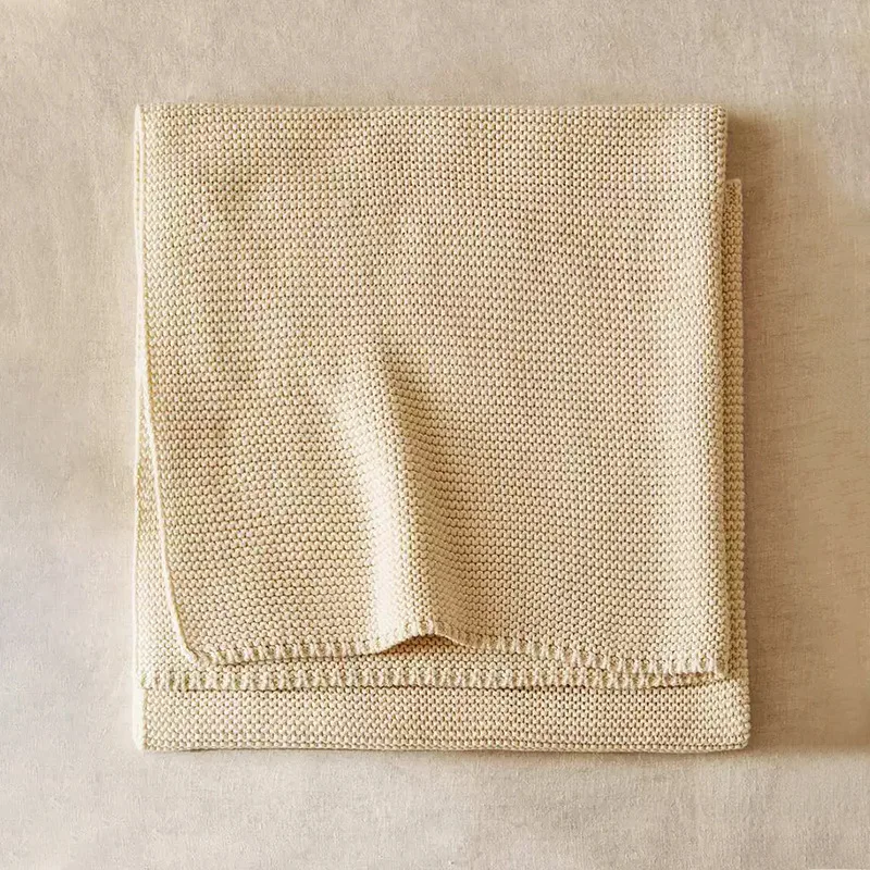 Хлопковое мягкое Вязаное детское одеяло для новорожденных цвета на заказ