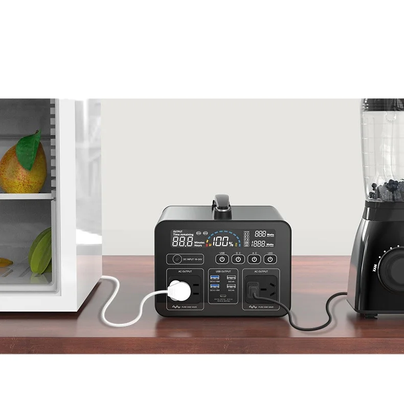 solar energy systems solar generator portable station power supply 500w solar panel power supply energy storage power bank 220v