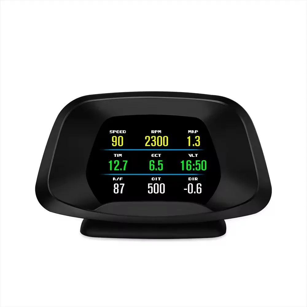 OBD2+GPS Navigation HUD P19 New Hot selling over speed alarm and Smart Gauge auto diagnostic tool tpms Display meter