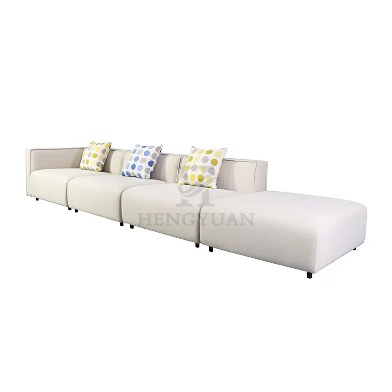 Hot Sale White Upholstered Fabric Patio Lounge Sectional Outdoor Furniture Garden Sofa Set