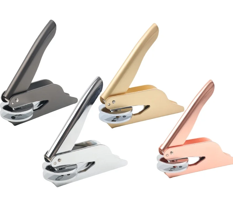 Customized Hand Embosser Stamp Library Embossing Seal Stamp Book  Personalized Logo Picture Graduation Office Envelopes Gift Set