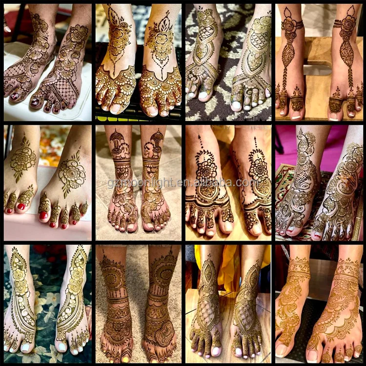 Wholesale India sticker henna tattoo stickers temporary small hand foot tattoo stencil