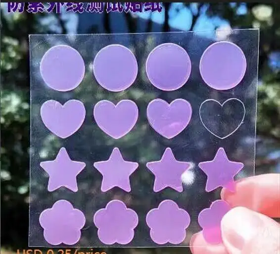 Custom Patterned UV Stickers Summer Sun Protection Test Cosmetics Sun protection Test