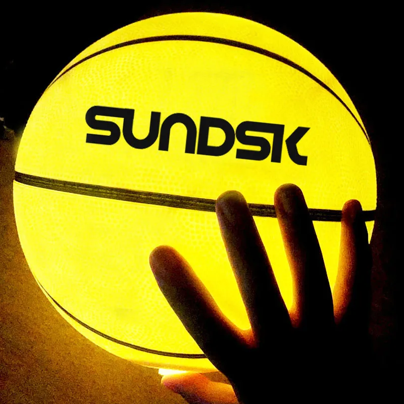 28.5 29.5 Luminous glow in the dark led light up basketball glow in dark