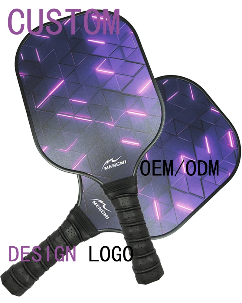 2024 Factory Wholesale USAPA Approved Custom Glass Fiber Pickleball Paddle Tape Rough Surface Honeycomb Core Pickleball Paddle