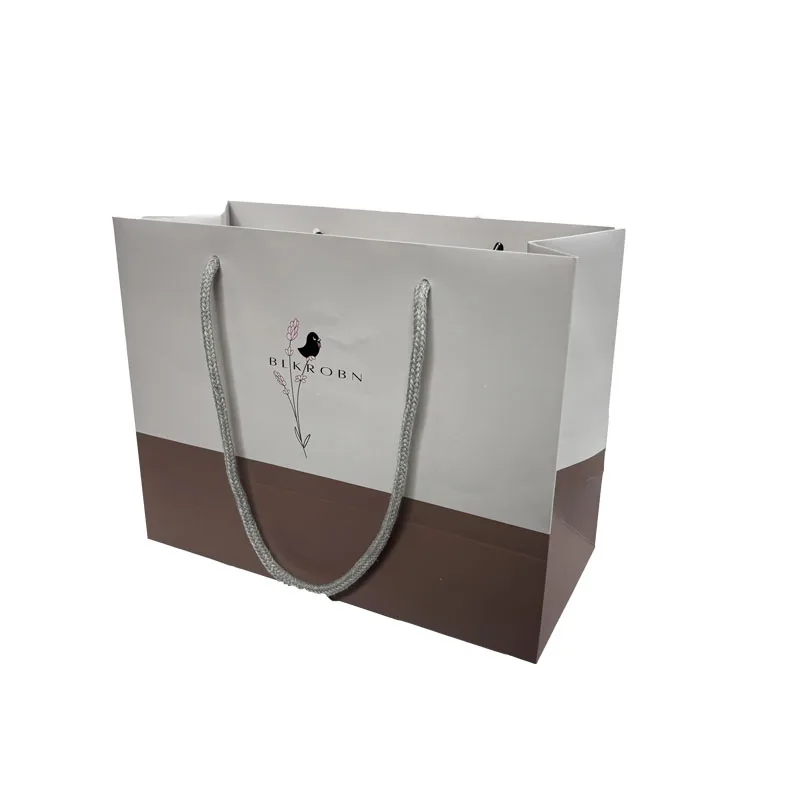 Wholesale Kraft Paper Bag Handbag Packaging Takeaway Catering Milk Tea Coffee Baking Commercial White Bag Customization