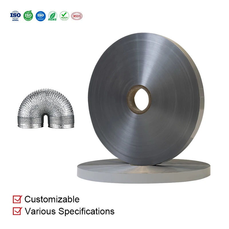 Алюминиевая фольга Alu PET с одной стороны Al Ламинированная Фольга для гибкого воздуховода