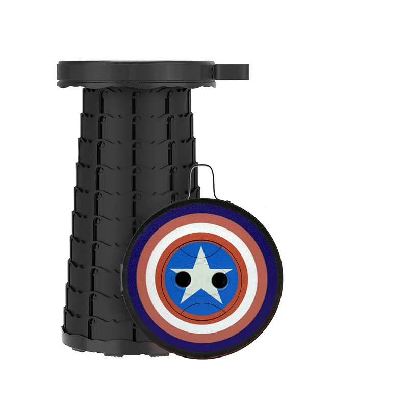 Multi-printed portable folding stool Travel Chair Plastic Stool for sale