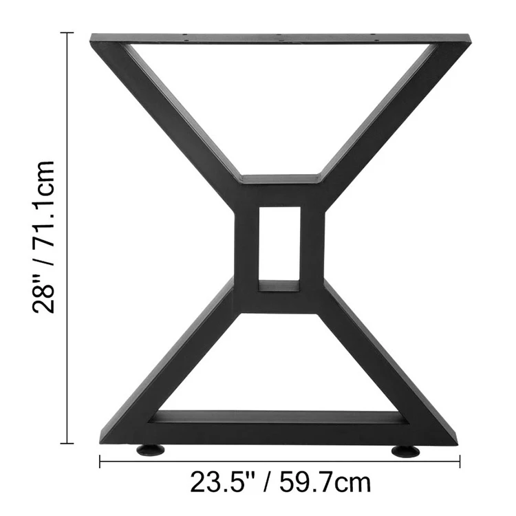 Table Legs Industrial Steel Frame X Shape Desk Office Bench Coffee Dining Table Legs