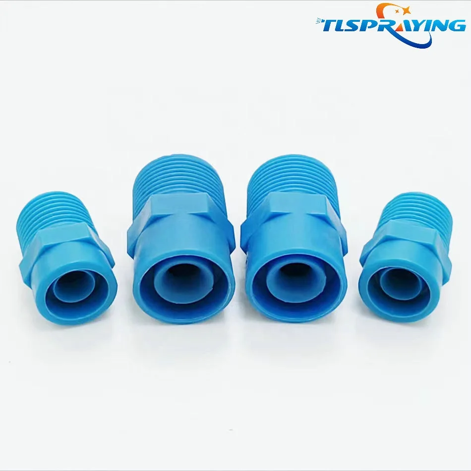 1/2, 3/4, 1 Inch Blue PP/Plastic BBW big  Flow  Full Water Jet Cone Spray Nozzle