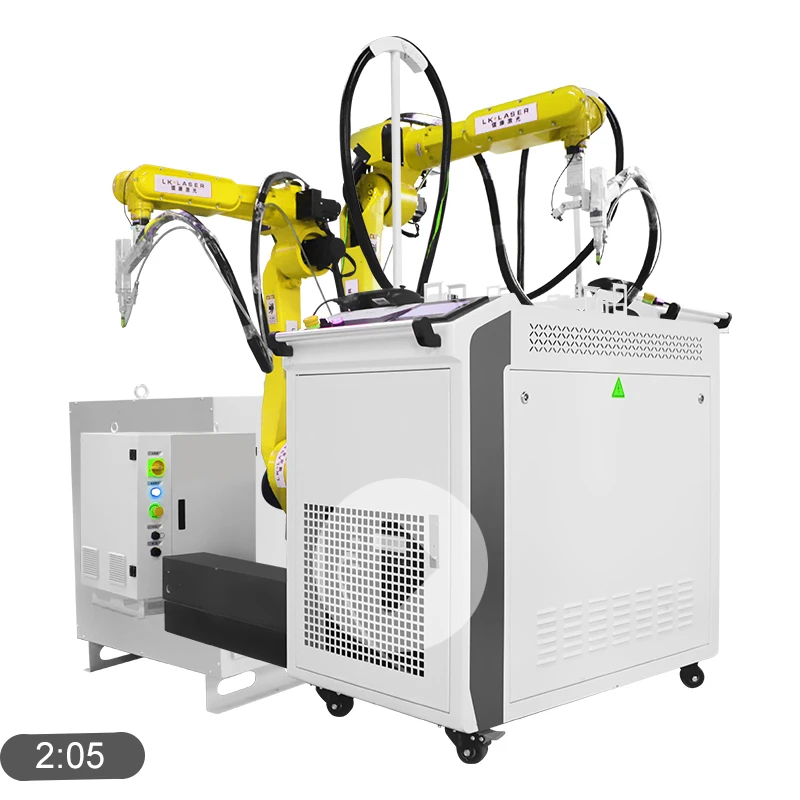 Modern industrial laser welding machine robots automated robotic arms