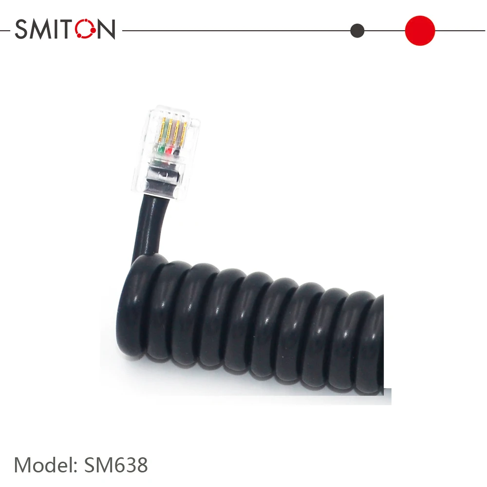  Round FTP 4P4C Spiral Cable RJ9
