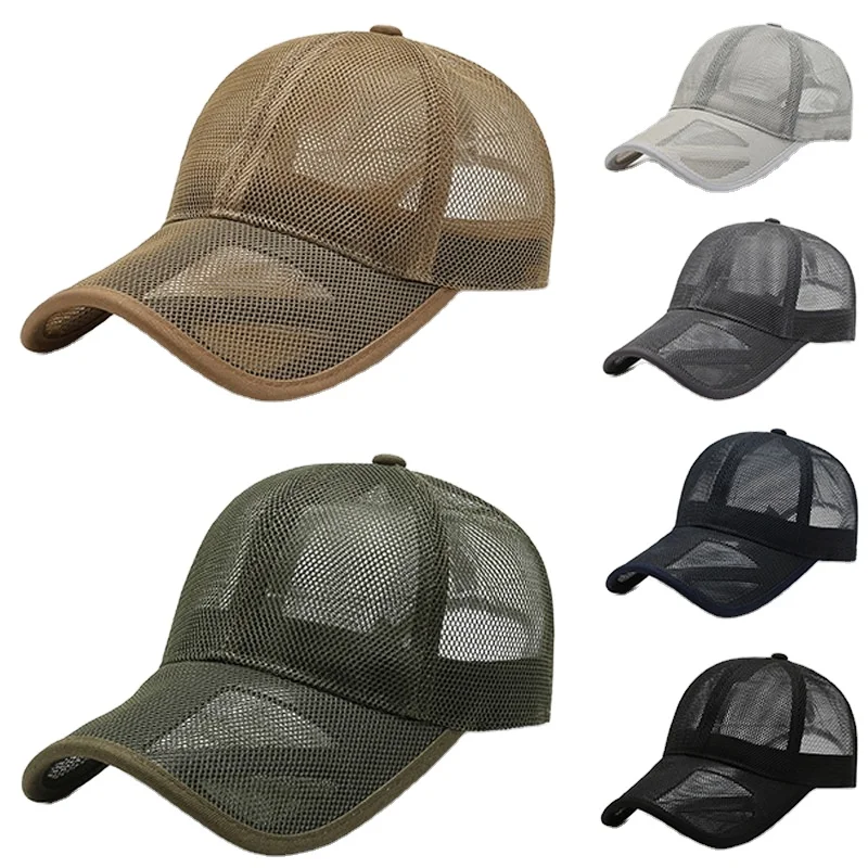 Summer mesh breathable female Korean baseball cap male outdoor sunscreen sunshade net hat