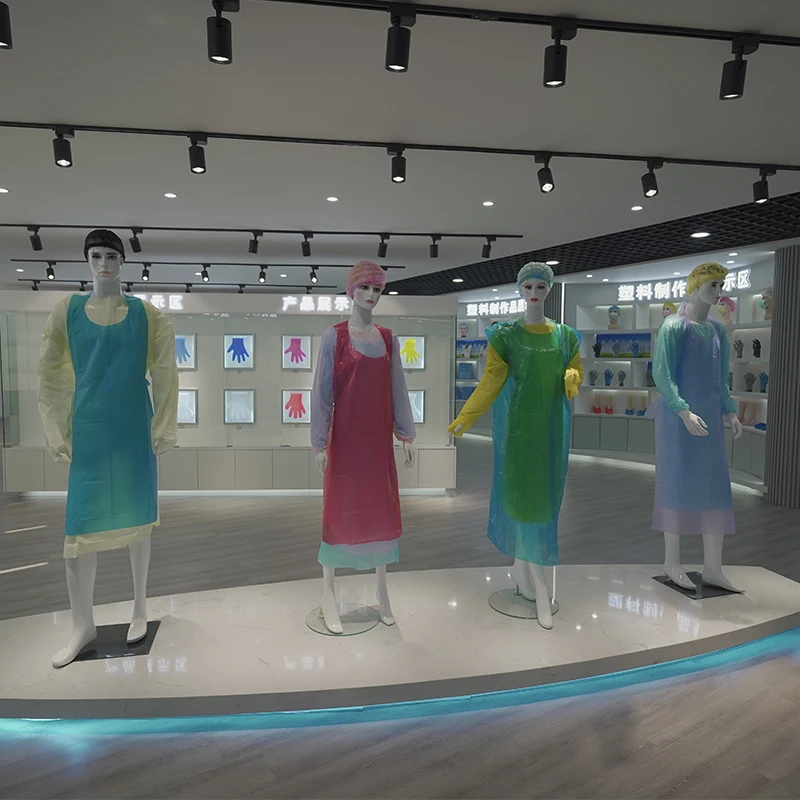 Disposable Waterproof PE Plastic Apron Clear Industrial Ldpe Hdpe Make Up Beauty Salon Apron For Adults Kitchen Cooking cheapest