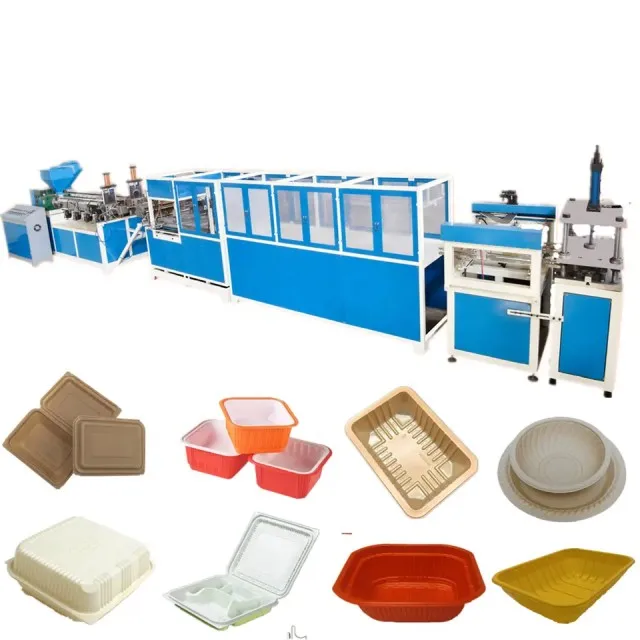 Biodegradable Corn Starch Based Food Plate Vegetable Tray Meat Tray Making Machine