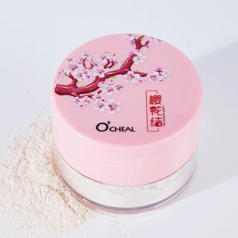 Ocheal Natural  and Ivory Color  Empty Rose Gold Loose Powder Box  Loose Powder