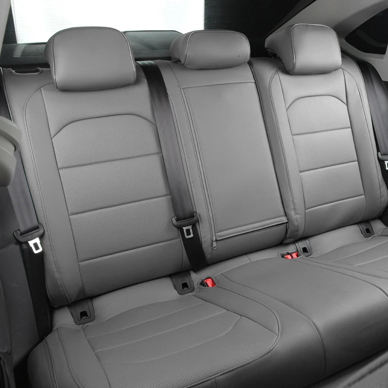 Factory OEM diamond design car interior gray Nappa/polyurethane/polyvinyl chloride leather made car seat covers