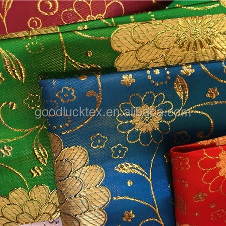 Brocade Fabric Designs Of Gold And Silver Threads