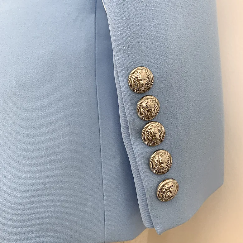 2020 new arrivals long sleeve double -breasted  shawl collar embellished ladies blazer