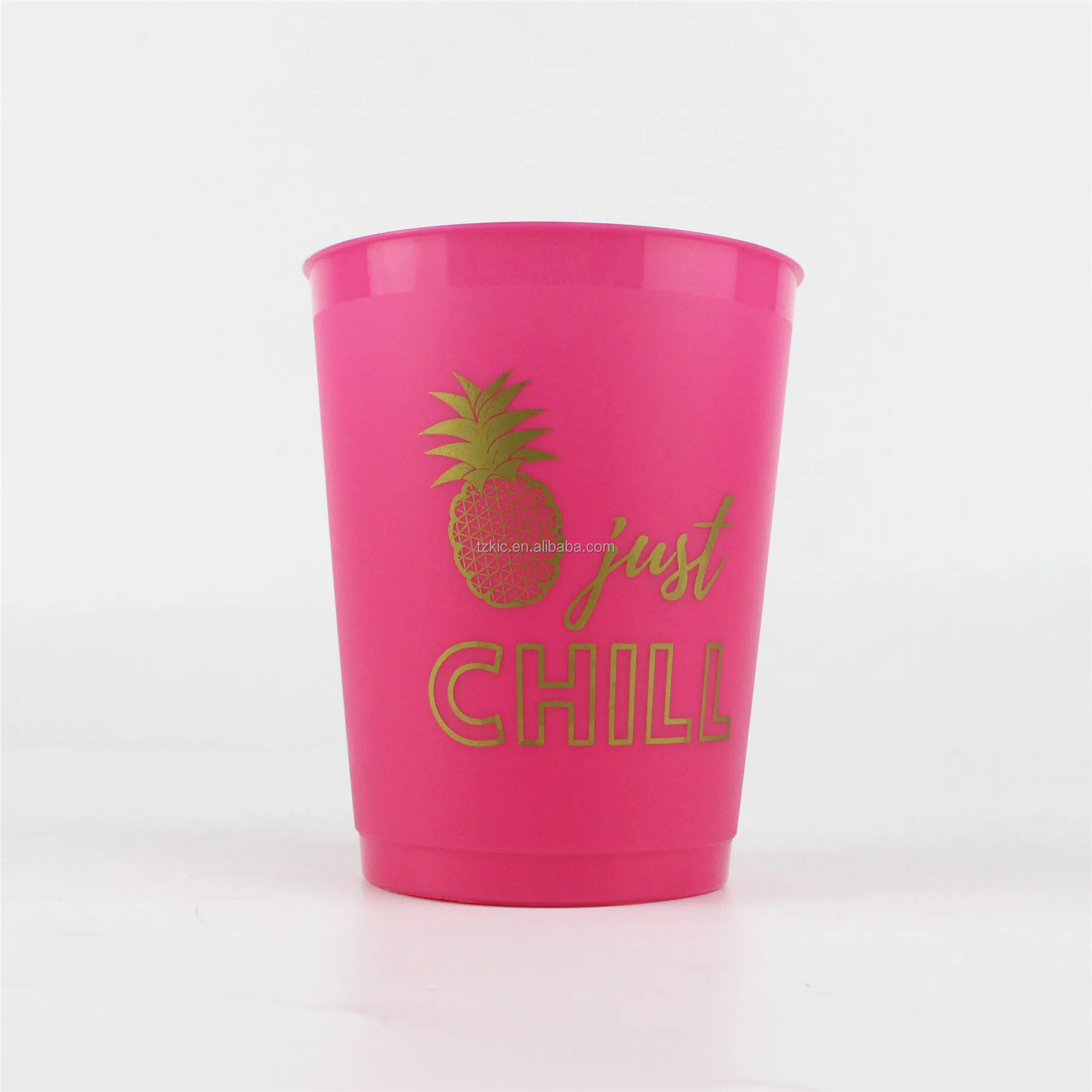 Personalized Frosted Plastic Party Cups - Vegas Before Vows Frost-Flex Plastic Drinking Cup, 12-Ounce, Frosted