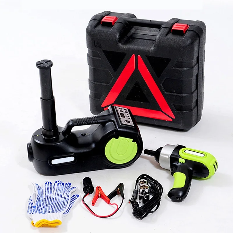 12V Tire Changer Off car 5 Tons On-board Rescue Tools Electric Hydraulic Jack Impact Wrench Set