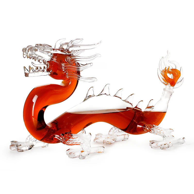 Wholesale Chinese Zodiac Dragon Shape Craft And Wine Glass Bottle