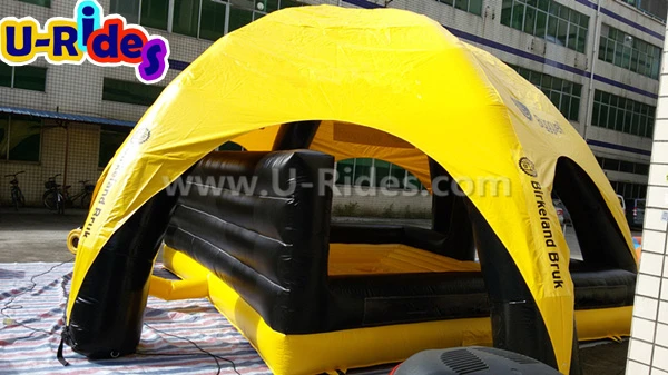 advertising equipment custom  yellow spider shaped 6 legs portable event party Inflatable spider Tent for bull rodeo game