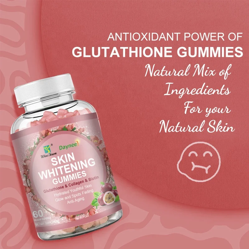 Whitening gummies for Skin collagen gummies Biotin L-Glutathione gummies skin Lightening Supplements
