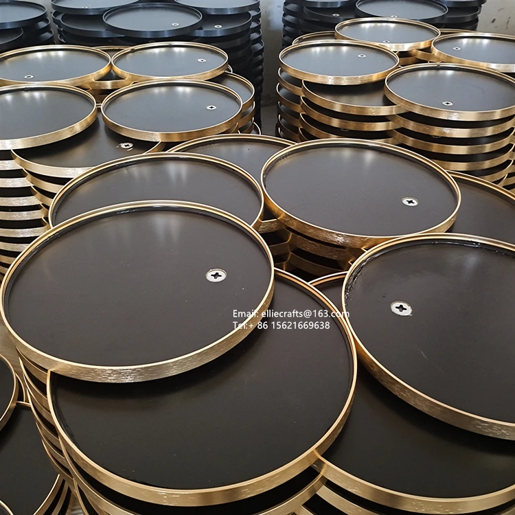 aluminum gold mirror