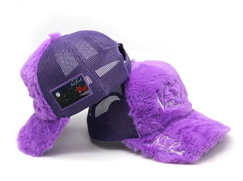wholesale Furry Rabbit Hair Fur mesh trucker hats with custom logo