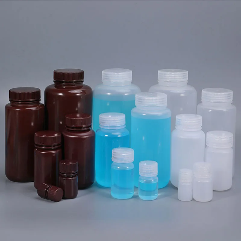 Wholesale Empty plastic reagent bottle Round Light proof chemical bottle Liquid Medicine bottles with plastic cover