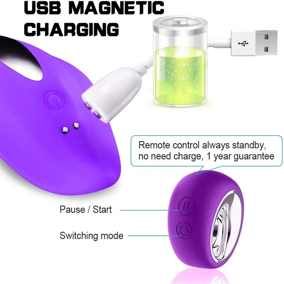 Wearable Butterfly Panty Vibrator, G Spot Clitoris Massager Remote Control Vibrating Panties for Women Sex Toys Shop