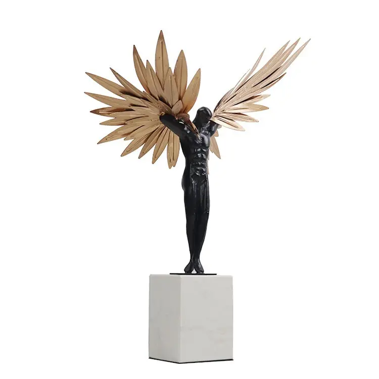 Creative Flying Man Nude Statua Junger Mann Nackte Skulpture Figurine Skulpture Nackt Metal Marble Statues Of Naked Men