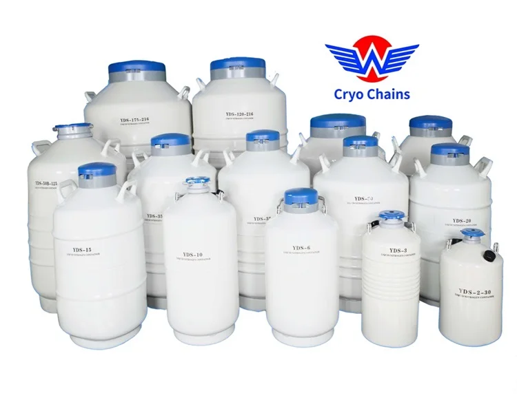 Cryochains cryogenic vacuum thermos tank yds-20l liquid nitrogen container dewar for medical cryogenic