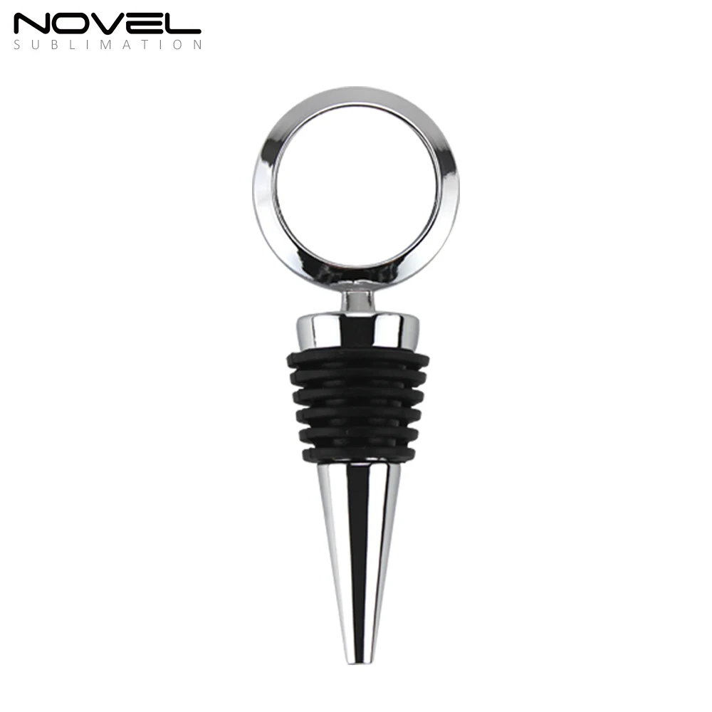 Custom Blank Zinc Alloy Sublimation Wine Stoppers Various Shape Metal Wine Accessories Bottle Stopper