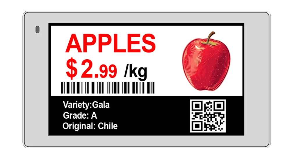New Arrival 3.5 inch BWR 3 color ESL electronic shelf label for retail store ESL price tag for supermarket