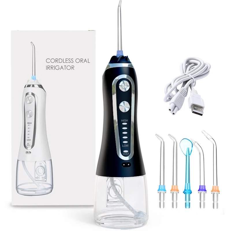 Home use quiet design IPX7 waterproof handheld cordless water flosser h2ofloss in stock
