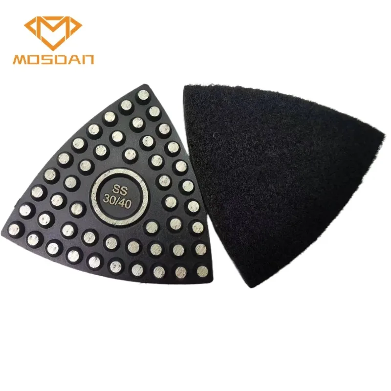 3 Inch Triangular Sintered Metal Bond Dots Polishing Pads for Corner Edge Grinding