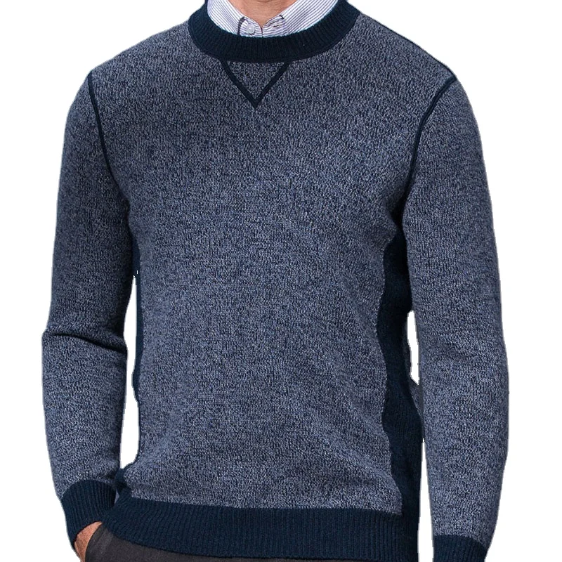 Pure merino wool  autumn and winter warm sweater youth thick sweater