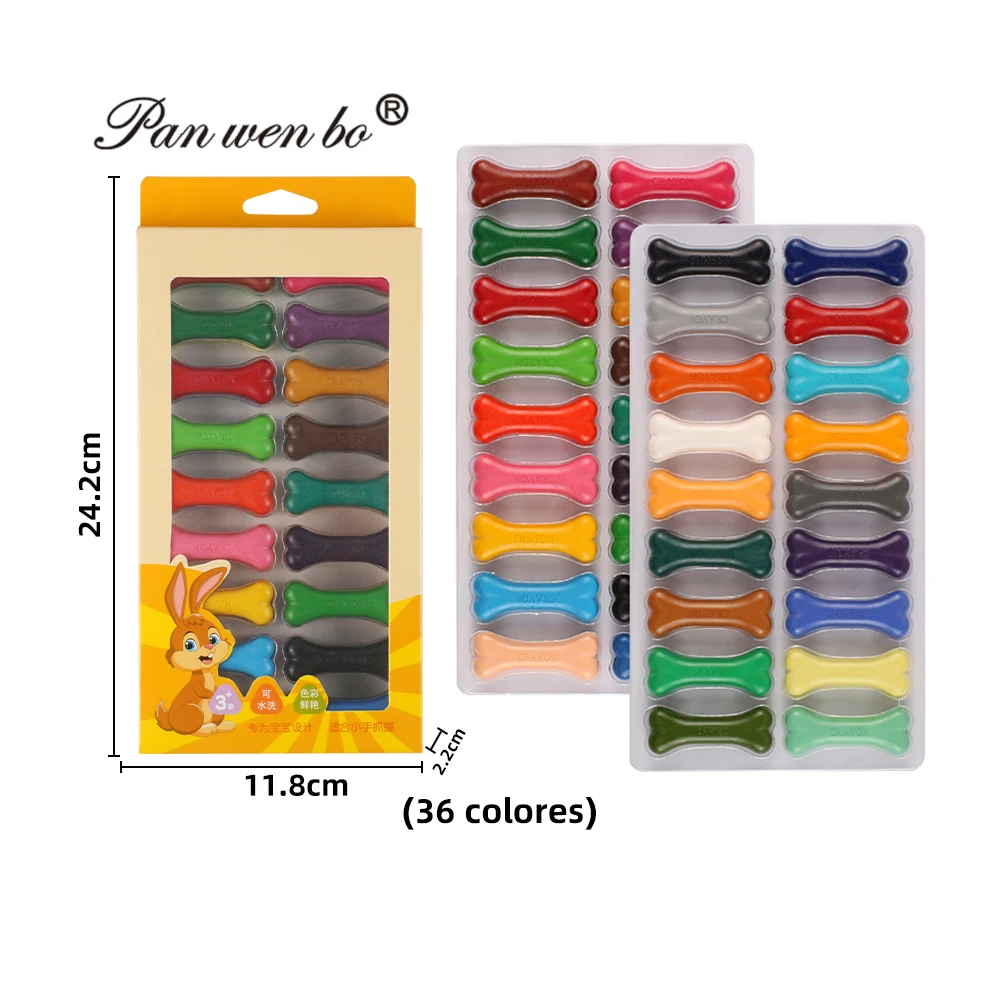 Panwenbo 36 Pack Professionnel Crayon Sourcil Waterproof Crayons Color Set Kid Colour Crayon